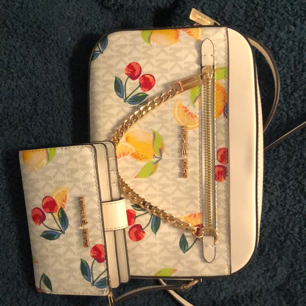 Michael Kors fruity crossbody with matching wallet